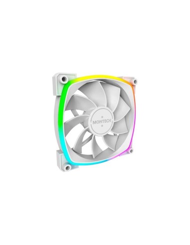 Ventilador  Pc Montech Rx120 Pwm 120x120x25  Blanco, 120 Mm Rx120 Pwm White