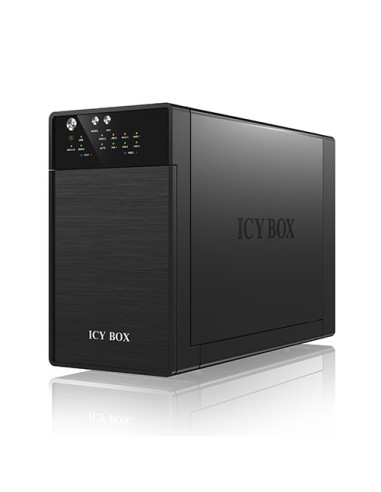 Icybox External Raid System For 2x3,5'' Sata I/ii/iii, Usb 3.0, Esata, Black