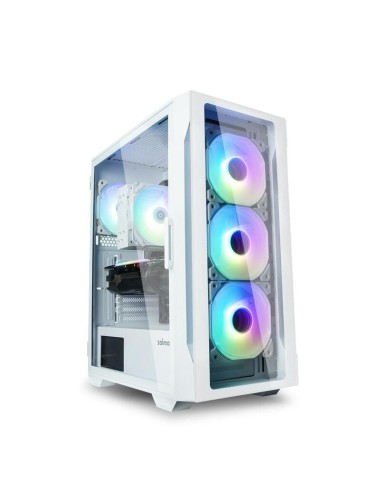 Caja Pc Zalman I3 Neo Tg Mid Tower White Rgb Fan X4