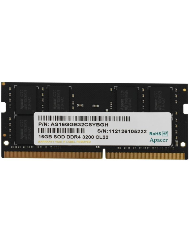 Memoria Ram Apacer Es.16g21.gsh 16gb Ddr4 3200mhz 1.2v Cl22 Sodimm