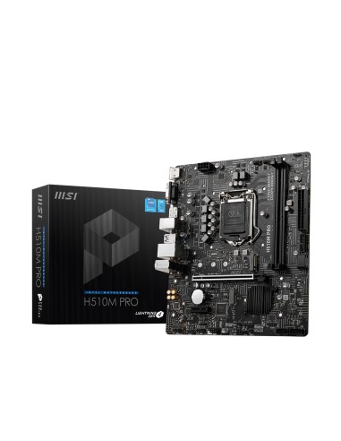 Placa Base Msi Lga 1200 H510m Pro,intel,h510,2ddr4,64gb,vga+hdmi+dp,gblan,4sata3+2xm.2,4usb3.2,matx