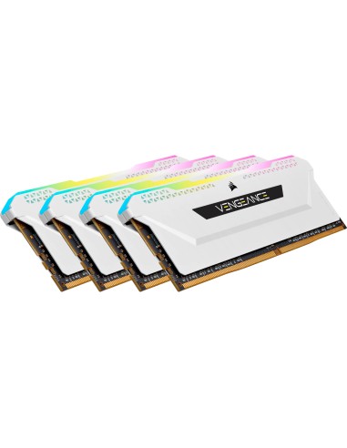 Memoria Ram Corsair Ddr4 32gb 4x8gb 3200mhz Dimm Cl16 Vengeance Rgb Pro Sl White 1.35v Xmp 2.0