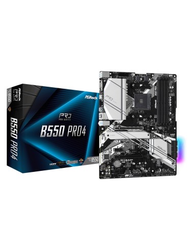 Placa Base Asrock Am4 B550 Pro4,amd,b550,atx B550 ,zócalo Am4, Amd Ryzen, Ddr4-sdram, Dimm, 2133,2400,2667,2933,3200,3466,36...