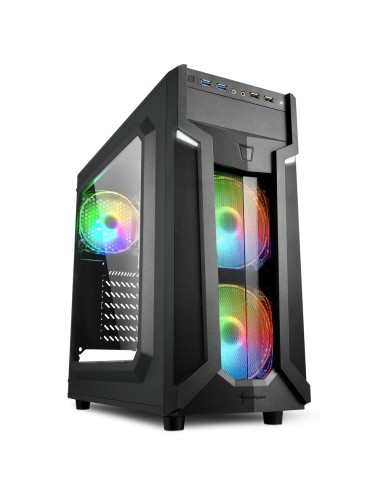 Caja Pc Sharkoon Vg6-w Rgb 2xusb3.0 Sin Fuente