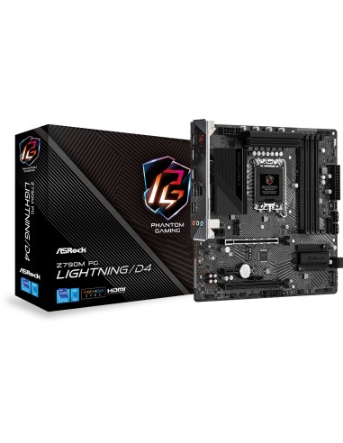 Placa Base Asrock Z790m Pg Lightning/d4 1700 M-atx Hdmi Ddr4 Retail