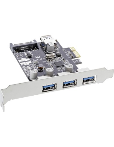 Tarjeta Pci  Inline De 3+1 Puertos Usb 3.0 Pcie Con Alimentación Sata Y Soporte Lp