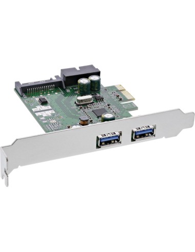 Tarjeta Pci Usb 3.0 De 2+2 Puertos Inline, Pcie, Con Alimentación Sata Y Soporte Lp