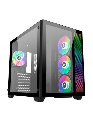 Caja Pc Atx Abysm Gaming Danube Sava 285 Cristal Templado Argb  Negra Ab128511