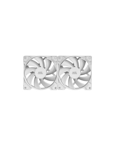 Pack 2 Ventiladores Mars Gaming Mf-pwmx2 12cm Blanco