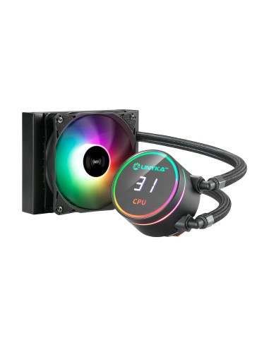 Unykach Aquastorm 120 Kit De Refrigeracion Liquida - Ventilador De 120mm - Iluminacion Rgb - Visualizacion Temperatura Cpu - ...