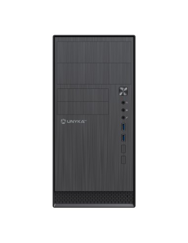 Unykach Aero C12 V1 Caja Torre Microatx - Tamaño Disco Soportado 3.5", 2.5" - Usb-a 3.0, Lector De Tarjetas Sd Y Audio