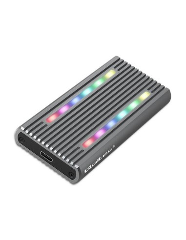 Qoltec 52272 Caja Externa Para M.2 Ssd Sata Nvme Rgb Led Usbc 4tb