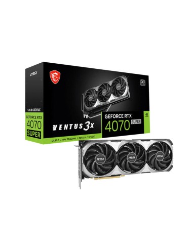 Vga Msi Rtx 4070 Super 12g Ventus 3x Oc,nv,rtx4070super,12gb,gddr6x,192bit,3dp+1hdmi,torx Fan 4.0,3 Ventiladores