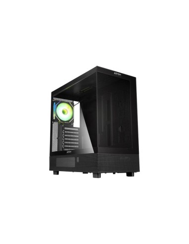 Caja Abysm Danube Sava H400 Black Atx, Itx, Micro Atx - Lateral Y Frontal Cristal Templado - 3.5" Y 2.5" - Usb-a,