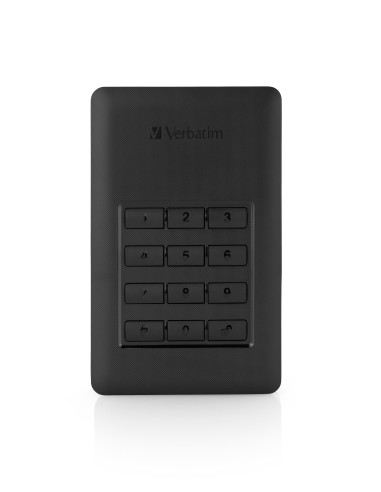 Verbatim Disco Duro Portátil Y Seguro Store Go De 1 Tb Con Teclado, Unidad De Disco Duro Negro/plateado, 1000 Gb, Negro, Pla...