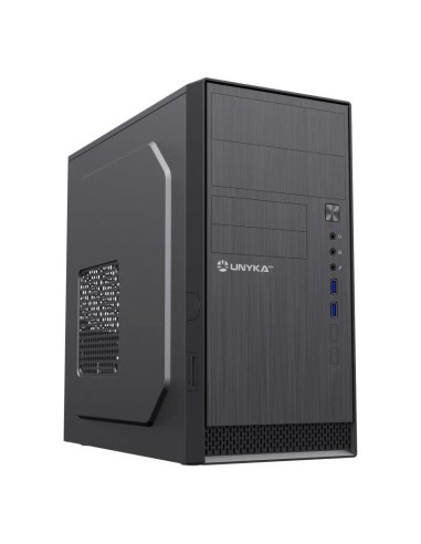 Unykach Aero C12 V1 Caja Torre Microatx - Fuente De Alimentacion 500w - Tamaño Disco Soportado 3.5", 2.5" - Usb-a 3.0,