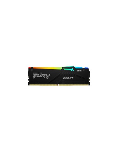 Memaria Kingston Fury Beast Rgb Ddr5  16 Gb  288  6000 Mhz / Pc5-48000 Cl36 1.35 V Sin Búfer On-die Ecc Negro