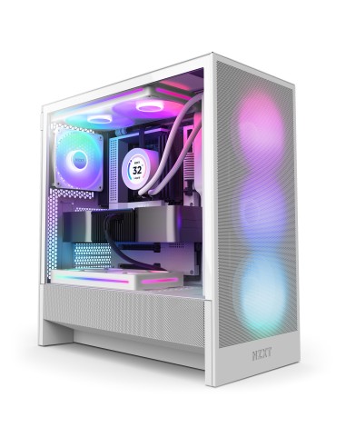 Caja Pc Nzxt H5 Flow Rgb 2024  Vidrio Templado Cc-h52fw-r1 Blanca