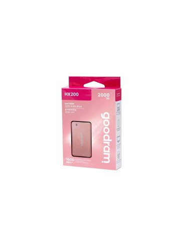 Disco Duro Externo De Estado Sólido Goodram Ssdpr-hx200-2k0-rg De 2 Tb Con Usb Tipo C Y Usb 3.2 Gen 2x2 En Oro Rosa