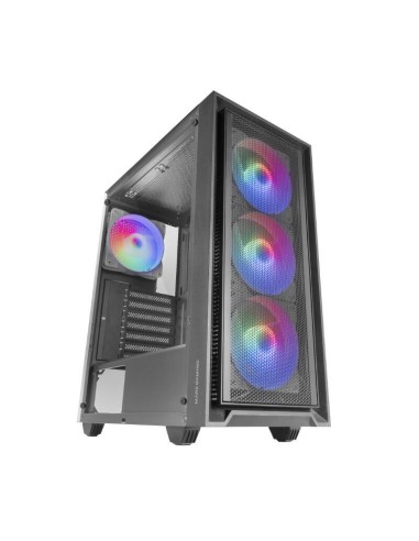 Caja Semitorre Atx Mc-air Negro Mars Gaming Bahías Int:2x3'5, 2x2'5/ 1xusb3.0/ 2xusb2.0/ Audio In/out/ Sistema De Gestión D...