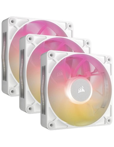 Ventilador Caja Corsair Rx Rgb Max Series, Icue Link Rx120 Rgb Max White, 120mm Rgb Fan, Triple Fan Kit Co-9051038-ww