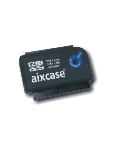 Aixcase Usb 3.0-to-sata & / Ide Converter Otb, Con Fuente De Alimentación Tüv