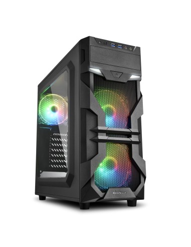 Caja Pc Sharkoon Vg7-w Rgb Midi Tower Negro Atx,micro Atx,mini-atx, Multi