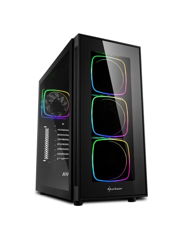 Caja Atx Sharkoon Tg6 2xusb3.0 2xusb2.0 Sin Fuente Rgb