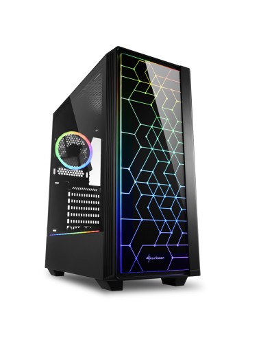 Caja Gaming Sharkoon Lit 100 Atx 2xusb3.0 Rgb Sin Fuente Negro