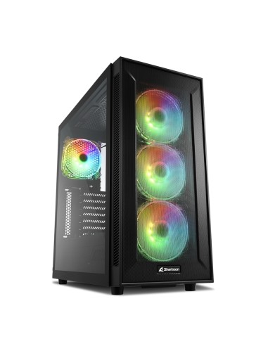 Caja Pc Sharkoon Tg6m Atx 2xusb3.0 2xusb2.0 Sin Fuente Rgb