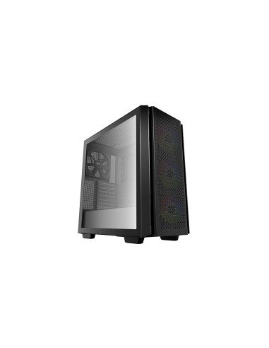 Caja Pc Deepcool E-atx Cg560 Rgb 4f Black Tempered Glass Bahias 2x3.5, 2x2.5/audio In/out/2xusb3.0