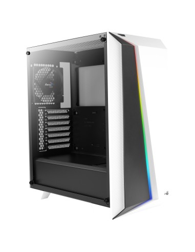 Caja Pc Aerocool Cylon Pro Blanco Atx Rgb 13 Cristal Tem.