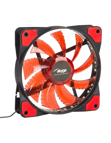 Ventilador Akyga System Aw-12e-br 120mm 33 Led Rojo Molex