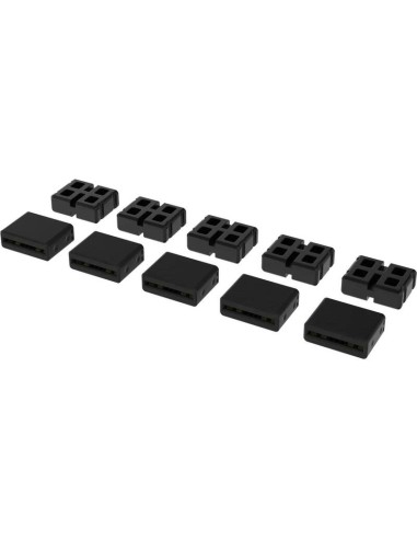 Juego De Conectores Corsair Icue Link, 10 Piezas, Conector Negro, 5 Conectores Activos Y 5 Pasivos Cl-9011125-ww