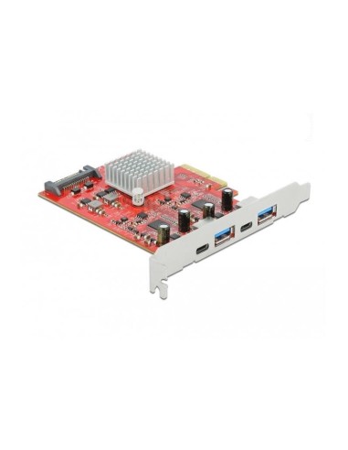 Delock Pcie X4  2x Usb 3.2 Gen 2 Tipo-a + 2x Usb-c, Controlador Usb 89041