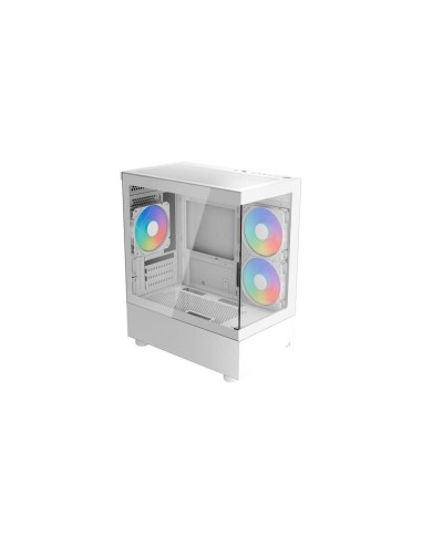 Caja Pc Aerocool Viewport Mini V2 Argb  Vidrio Templado X 2 Accm-es09133.21 Blanca