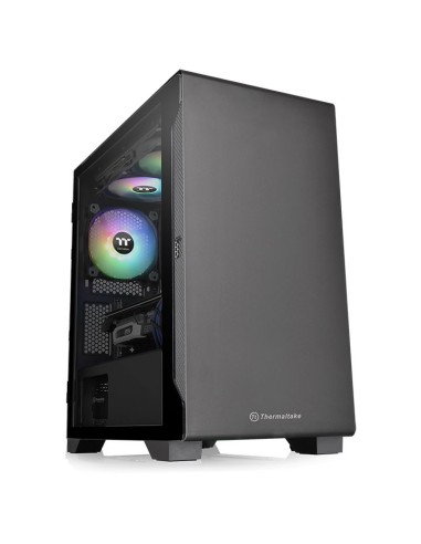 Caja Pc Thermaltake Torre M-atx S100 Tg Negro Ven 120mm Incluido/ 1xcristal Temp Ca-1q9-00s1wn-00