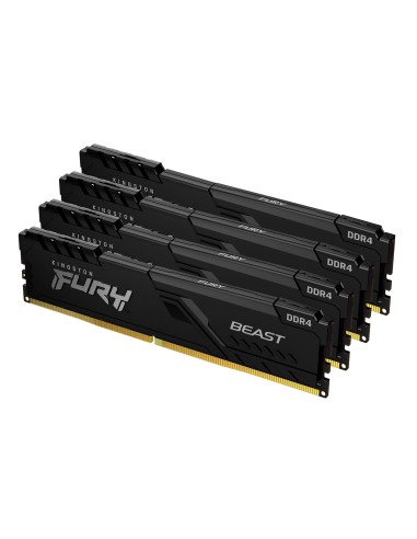 Memoria Ram Kingston Fury Beast 128gb (4 X 32gb) Ddr4 3600 Mhz Cl18 Kf436c18bbk4/128