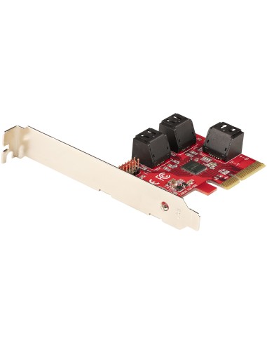 Startech Tarjeta Controladora Pci Express De 6 Puertos Sata - 6gbps - Con Bracket De Perfil Bajo Asm1166 Sin Raid