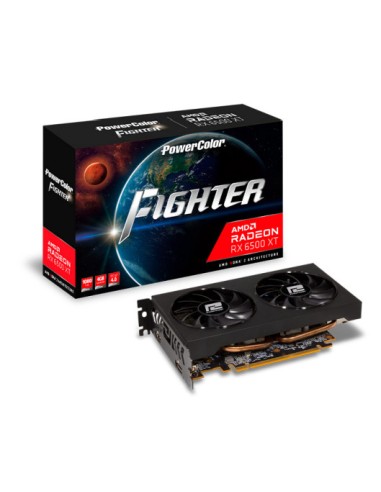 Tarjeta Grafica Powercolor Radeon Rx6500 Fighter 4gb Gddr6 Hdmi Dp Axrx 6500xt 4gbd6-dh/oc