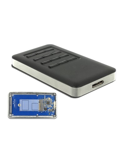 Delock Carcasa Externa M.2 Key B 42 Mm Ssd   Conector Usb 3.0 Tipo Micro-b, Carcasa De Unidad 42594