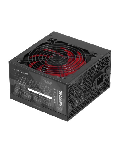 Mars Gaming Mpiii750 Fuente Alimentación Pc 750w Atx 85% Eficiencia 5 Años Garantía