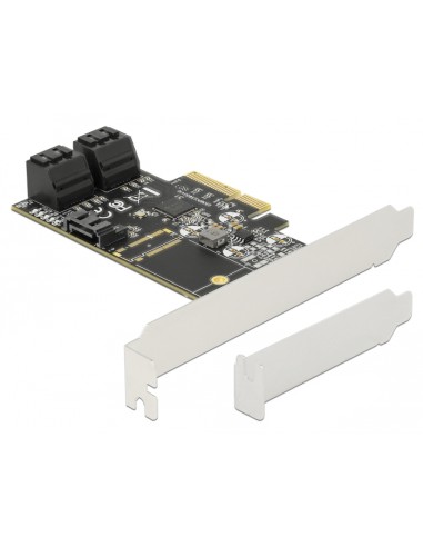 Delock Sata Tarjeta Pci Express X4 De 5 Puertos - Factor De Forma De Perfil Bajo