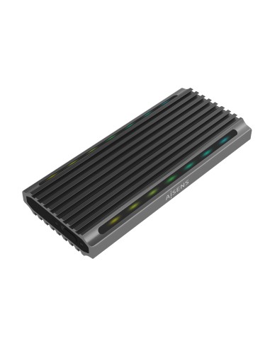 Aisens Caja Externa Para Disco Duro Ssd M.2 Sata Nvme Usb 3.2 Gen2  Sin Tornillos Asm2-rgb011gr