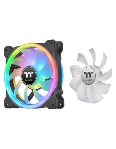 Ventilador Thermaltake Swafan 14 Rgb 140x140x25, Pack 3 + Controlador Cl-f138-pl14sw-a