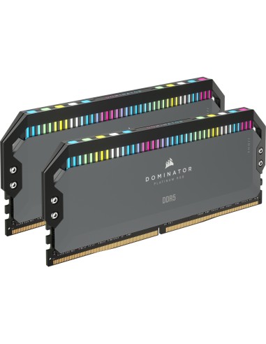 Memoria Ram Corsair Dominator Platinum Rgb, Ddr5 32gb 2x16gb 5200mhz Cl40, Amd Expo - 32 Gb Dual-kit, Gris