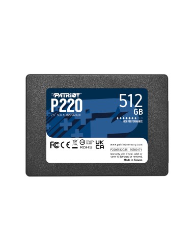 Disco Ssd Patriot 512gb 2,5" P220 Sata3 550/500 P220s512g25