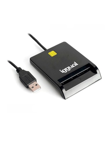 Lector De Tarjetas Externo Iggual Id Dni Sip Usb 2.0 Negro