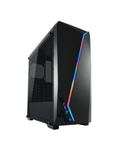 Caja Pc Lc-power Gaming 700b - Hexagon, Midi Tower, Pc, Metal, De Plástico, Vidrio Templado, Negro, Atx,micro Atx,mini-itx, ...