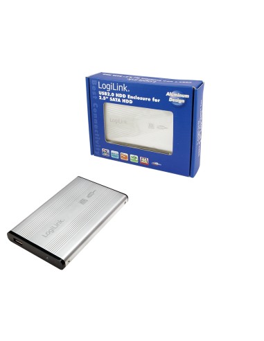 Logilink Caja Externa Usb 2.0 Sata 2.5 1 Aluminio Plata Ua0041a